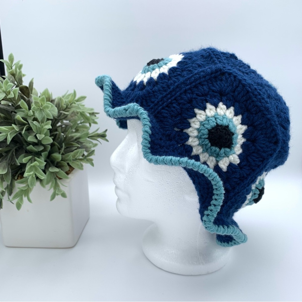 💋HOST PICK💋 Handmade bucket hat featuring the “evil eye” design